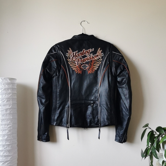 Harley-Davidson Embroidered Leather Jacket - Picture 3 of 10
